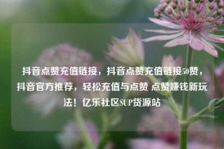 抖音点赞充值链接，抖音点赞充值链接50赞，抖音官方推荐，轻松充值与点赞 点赞赚钱新玩法！亿乐社区SUP货源站