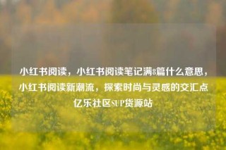小红书阅读，小红书阅读笔记满8篇什么意思，小红书阅读新潮流，探索时尚与灵感的交汇点亿乐社区SUP货源站