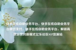 快手在线自助业务平台，快手在线自助业务平台微信支付，快手在线自助业务平台，解锁高效运营的新模式亿乐社区SUP货源站